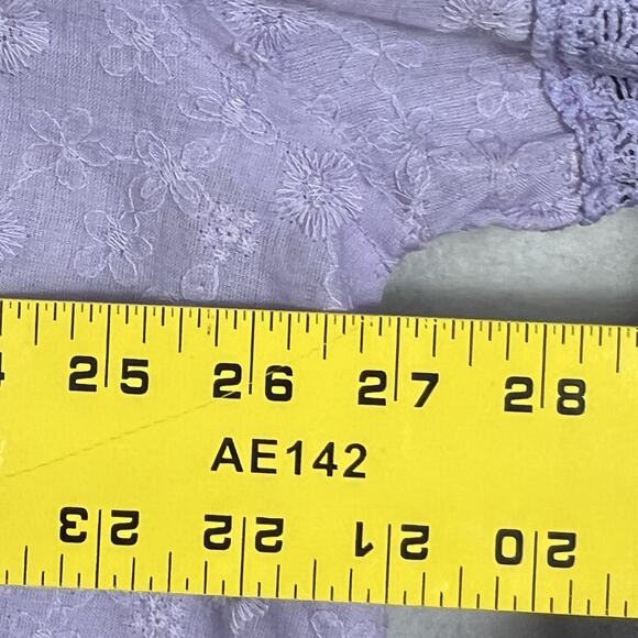 Pol Kimono Cardigan Women's L Purple Boho Lace Embroidered Color Block - Picture 7 of 7